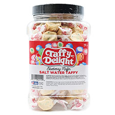 Taffy Delight Blueberry Muffin Salt Water Taffy 16oz Jar 